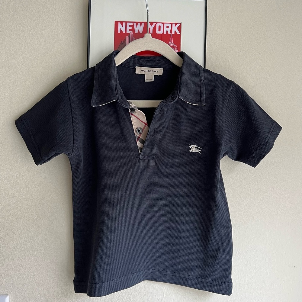 Burberry Boys Navy Blue Polo Shirt